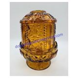 Indian Glass Amber Fairly Lamp