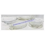 (6) Cut Glass Serving Dishes