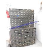 Large Steel Bolt Bin Organizer w/ Mixed Hardware