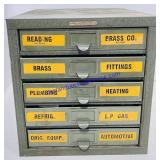 Metal Parts Bin w/ Mixed Hardware