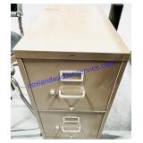 Metal 2 Drawer Filing Cabinet 27x15x29"