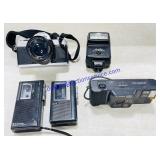Minolta & Canon Cameras, & 2 Cassete Players