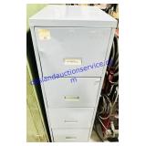 Metal 4 Drawer Filing Cabinet 18x15x52"