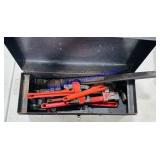 Metal Tool Box of Pipe Wrenches