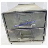 Steel Parts Bin w/ Fittings, Etc (11x11x25")