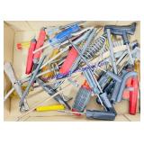 Lot of Screw Drivers, Brush, Etc