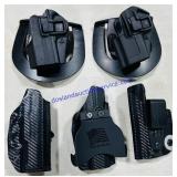 5 Plastic Pistol Holsters