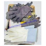 Leather & Cotton Work Gloves Size Large