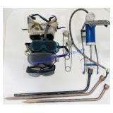 Lot of Tire Irons, Welding Goggles, Etc