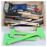 Lot of Hammers, Brushes, Etc