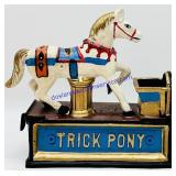 Cast Iron Trick Pony Coin Bank