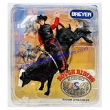 Breyer Rough Riding Bucking Bull Set