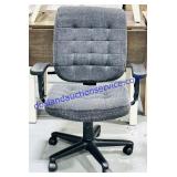 Padded Metal & Plastic Rolling Swivel Office