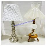 (2) Small Electric Lamps with Shades
