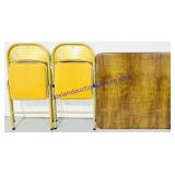 Padded Metal Folding Table & 2 Chairs