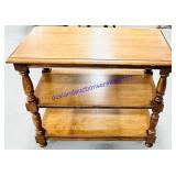 3 Tier Wooden End Table (14x26x22')
