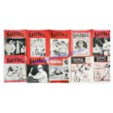 10 Antique 1930-1950s Baseball Magazines