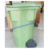 Green Rolling 50 Gallon Trash Can