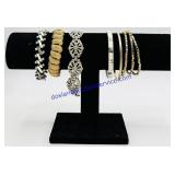 6 Mixed Metal Bracelets