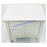 Silver Painted Wooden End Table (23x16x24')