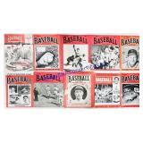 10 Antique 1930-1950s Baseball Magazines