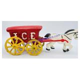 Cast Iron Horse Drawn Ice Wagon