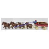 Budweiser Clydesdale Cast Iron Beer Wagon