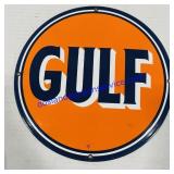 Gulf Gasoline Porcelain Sign