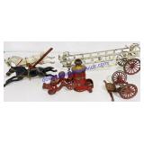 Cast Iron Horse-Drawn Fire Engine