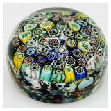 Flower Pattern Art Glass Paperweight