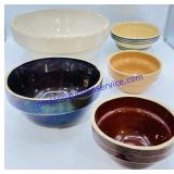 (5) Stoneware Bowls