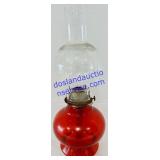 Ruby Red Kerosene Oil Lamp