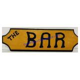 Wooden ï¿½The Barï¿½ Sign