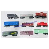 (9) S Scale Model Train Cars