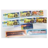(9) In Box HO Scale Model Train Cars