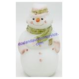 Fenton Hand Painted Glass Snowman Figure