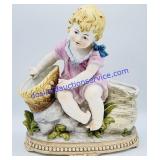 German Bisque Piano Baby Planter