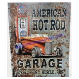 16inx12.5in Metal American Hot Rod Sign