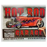 16inx12.5in Metal Hot Rod Sign