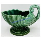 Haeger Pottery Green Cornucopia Gravy Boat
