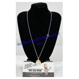 Miniature Y2 Dollar Pendant Metal Necklace