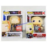 (2) Marvel Bobble-Head Funko Pop