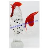 Murano Hand Blown Art Glass Rooster Figure