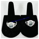 Sizes 10 & 8 Sterling Silver Rings