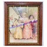 24inx20in "Surprise Party" German Lithograph