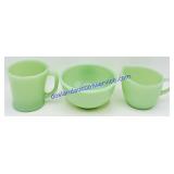 Fire King Jadeite Sugar Bowl, Teacup, & Creamer