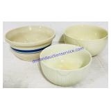 Roseville Bowl and (2) China Bowls