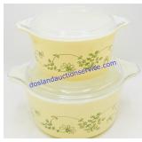 2 Pyrex Lidded Shenandoah Casserole Dishes