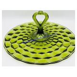Indiana Green Glass Whitehall Sandwich Plate