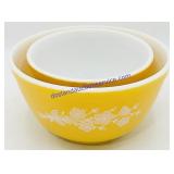 2 Pyrex Butterfly Gold Cinderella Mixing Bowls